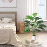 Kunstpalmbladeren, plant in pot, kunstmatige tropische monstera, groene bladeren, Hawaiiaanse Monstera-plant, 18 takken, 71 cm, splitphilo-plant, grote groene plant