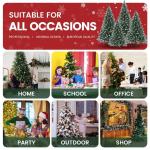 Kunstkerstboom met sneeuweffect en dennenappels, kunstdennenboom, pvc, met metalen standaard, premium Nordmann-spen, moeilijk ontvlambare kerstboom voor kerstdecoratie, herbruikbaa