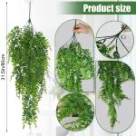 4 stuks 80 cm hangende planten kunstmatige varen groene bladeren groene planten plastic planten Perzische klimplanten voor buiten balkon muur bruiloft tuin decoratie