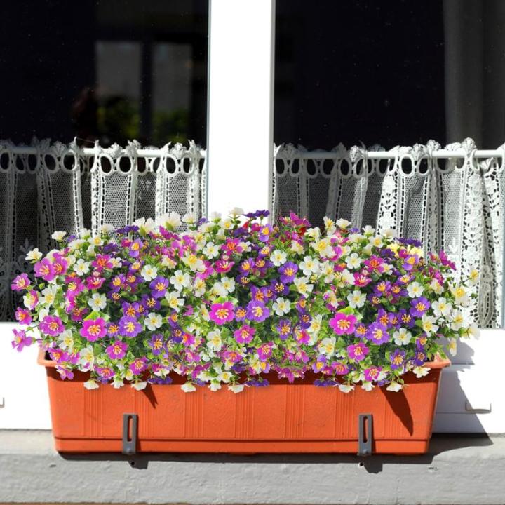 6 stuks voor buiten, kunststof planten voor balkon, hangende planten voor de tuin, decoratie voor bruiloften, boerderijen