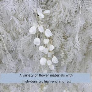 Weißer Raureif, Künstliche Blume, Hintergrund, Wandtuch, Hintergrund, Blumenwand, Blumenarrangement, Blumen-Wandpaneel-Set, Seiden-Hortensie-Blumenpaneel Für Fotohintergrund, Ho