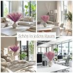 Kunstpampasgras, klein, kleur rood, 5 stelen, 55 cm lengte, kunstmatig pampasgras, woonkamer, droogbloemen voor slaapkamer, bruiloft, boho-decoratie