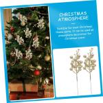 10st Weihnachts-beerenimitat Weihnachtsblumen Für Baum Weihnachten Dekoration Künstliche Weihnachtsblumen Christmax Weihnachtliche Beerenpflücker Glitzernde Zweige Schaum Golden