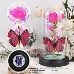 Die Schöne und das Biest Rose, Rosenblume Geschenke für Frauen, beleuchtete Galaxie-Rose Geschenk für Mama, künstliche Blume, einzigartige Geburtstagsgeschenke (Rosa)