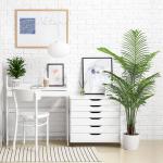 Kunstplant grote kunstpalm, 140 cm, , groot als echte Areca palm, , plastic plant, decoratie, nepplant voor woonkamer, balkon, slaapkamer, kantoor