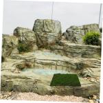 2St Simulierter Moosrasen Graswand Bonsai Dekoration künstliches Gras Dekorative Displays Rasenteppich Kunstrasen im Freien grüne Wandkulisse Balkon-Sichtschutz grüner Rasen Tuf