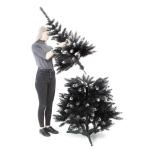 Kunstkerstboom met sneeuw, 220 cm, zwart, kerstboom, dennenboom, kerstdecoratie, spar, Cristal Dark