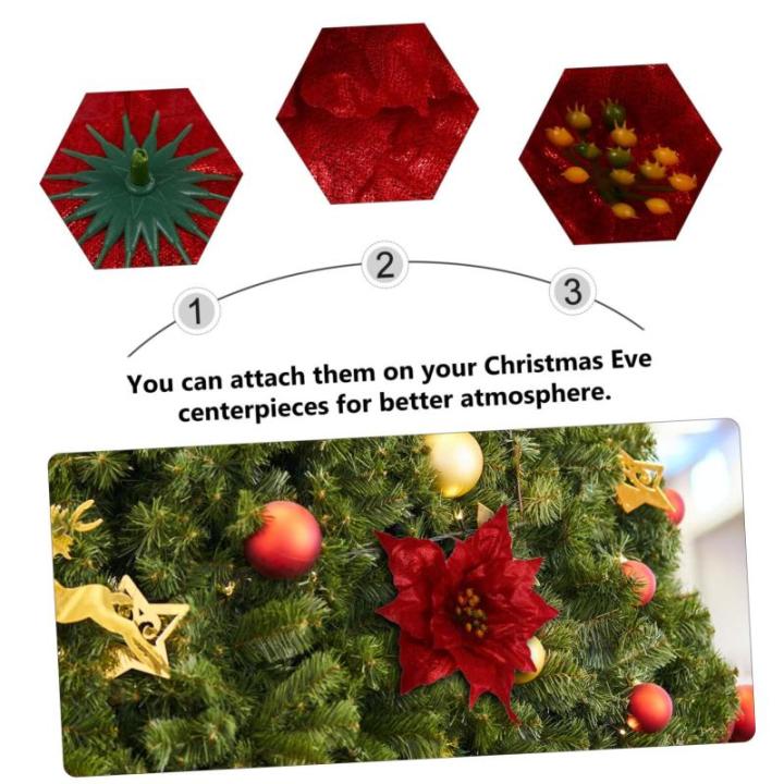 21 STK künstliche Blumen künstliche blüten Artificial künstliche weihnachtsblume Weihnachtsgirlanden blühen künstliche Pflanzen drinnen Weihnachtsdekorationen DIY Deko
