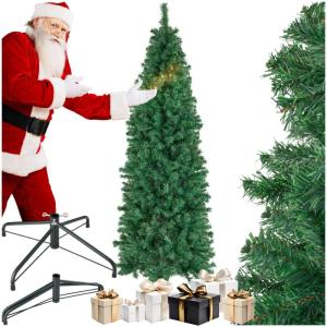Künstlicher Weihnachtsbaum, naturgetreu, Weihnachtsbaum mit biegsamen Zweigen, voluminöses Nadelkleid, pflegeleicht, stabil, einfacher Aufbau, Tannenbaum künstlich als Weihnacht