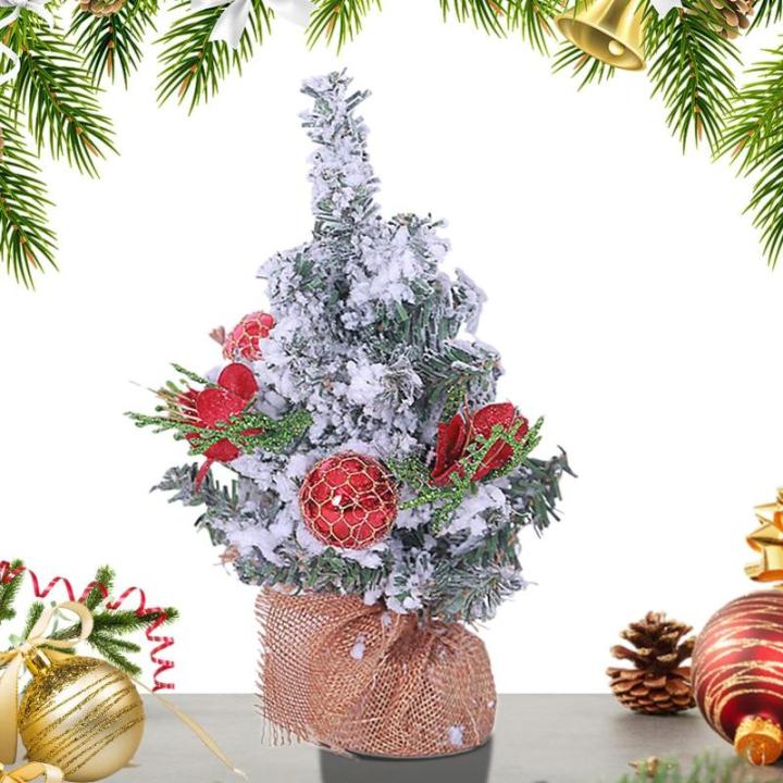 Small Christmas Tree for Home | Table Centerpiece Christmas Tree | Holiday Home Accents, Charming Tabletop Christmas Tree, Burlap Base Tree, Seasonal Table Centerpieces