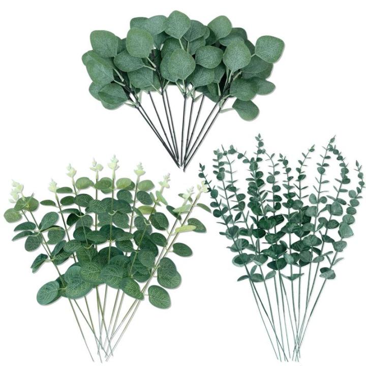30 stuks eucalyptus decoratie, eucalyptus, kunsttakken, bladeren, decoratie, kunst, decoratieve takken, eucalyptus, bladeren, , groen, namaak voor tafeldecoratie, bruiloft, tuin,