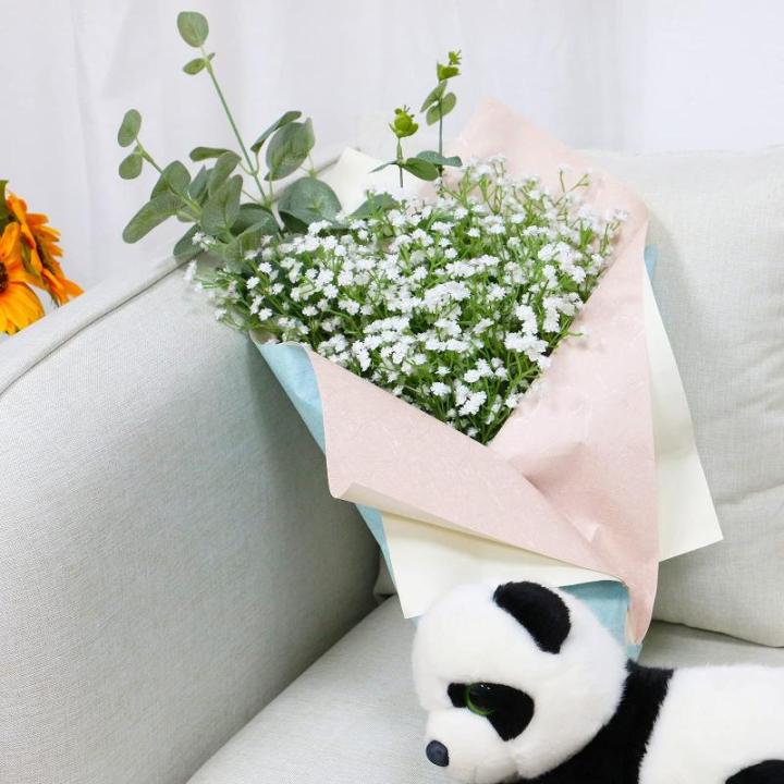 Orla , baby, adem bloemen, plastic bloemen, boeketten, faux bloemenstelen, valse sluierkruid, planten, bloemen voor bruiloften, woondecoratie, wit, 10 stuks