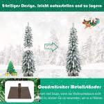 120 cm potlood, kerstboom met sneeuw, leds in warm wit en kleurrijk, 11 lichtmodi, timer, kunstkerstboom met verlichting en metalen standaard, kerstboom voor Kerstmis, wit