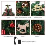 Kunstkerstboom, moeilijk ontvlambaar, pvc-dennenboom, kerstboom met ornamenten, indoor kunstdecoratie