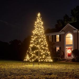 LED-Weihnachtsbaum für draussen - 4 Meter - 400 LEDs - Weihnachtsbaum inklusive Mast - Warmweiss