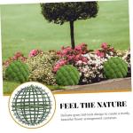12 STK Blumenarrangement Topiary-käfigrahmen Drahtkugel Rahmen Aus Buchsbaum-formschnitt Stubenwagen Halter Für Blumengraskugeln Topiary-Kugel Faux Anlage Ball Green Plastik