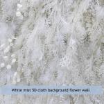 Weißer Raureif, Künstliche Blume, Hintergrund, Wandtuch, Hintergrund, Blumenwand, Blumenarrangement, Blumen-Wandpaneel-Set, Seiden-Hortensie-Blumenpaneel Für Fotohintergrund, Ho