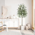 Olijfboom, kunstplant, 150 cm, grote kunstolijfboom, kunstboom, ziet eruit als echt voor woonkamer, slaapkamer, kantoor, decoratie