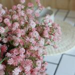 12 stuks Gypsophila-, boeket, bloemstukken voor decoratie (roze)
