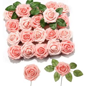 Kunstrozen, 20 stuks , decoratieve bloemen, schuimrozen, decoratie, voor verjaardagsdecoratie, bruiloftsdecoratie, feestdecoratie, roze