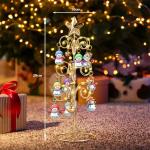 Aangepaste familienaam kerstboom Kerstmis sneeuwpop familie boom kristal kerstboom voor Kerstmis decoratie geschenken voor vrouwen vrouw vriend vriend, stijl 2-3