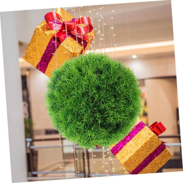 Ball aus Kunstrasen Künstliche Formschnittkugel Kunstrasenball hängende Pflanzenkugel weihnacjtsdeko deckenverkleidung Topiary-Ball lebendige Formschnittkugel Plastik Green