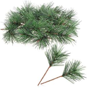 25 x decoratieve takken dennennaalden - kerststrooidecoratie - doe-het-zelf knutselset voor adventskransen en als kerstversiering (25 stuks - dennentakken)