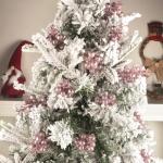 24 stuks glitter roze bessen stelen, kunstmatige rode bessen plukken, glitter, roze bessen, takken, kerstbessen, steel, picks voor kerstboom, doe-het-zelf, knutselen, bruiloft, vak