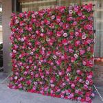 Blumen-Wandpaneel-Set, Künstlicher Wandblumen-Hintergrund, 3D-Seiden-Hortensien-Rosen-Blumenpaneel Für Fotohintergrund, Zuhause, Party, Hochzeit, Hintergrunddekoration(3M*3M)