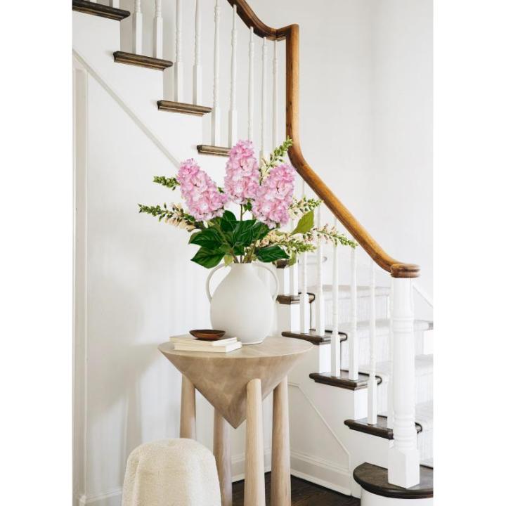 3 stuks nepbloemen hortensia roze 72,9 cm hoge kunstmatige hortensia bloemen, zijden bloemen lange steel voor bloemstuk thuis boerderij kantoor hotel decoratie