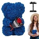 Valentijnsdag rozenbeer cadeau voor haar rozenbeer schattige teddybeer, kunstrozenbeer met rozenboeket, romantische rozen teddybeer cadeau voor Kerstmis