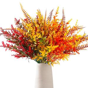 4 stuks kunstmatige esdoornbladeren, herfstbladeren, , herfstesdoornbladeren, takken, kunstmatige esdoornbladeren, herfstbladeren, voor binnen en buiten (herfst B)