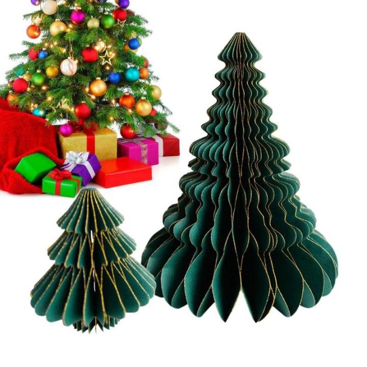 Weihnachtsbaum aus Papier, Weihnachtsbaum aus Papier basteln | Weihnachtsbaum-Papiermodell,Weihnachtsbaum-Weihnachtsdekoration, Szenen-Layout-Requisiten, 2 x für Tischdekoration