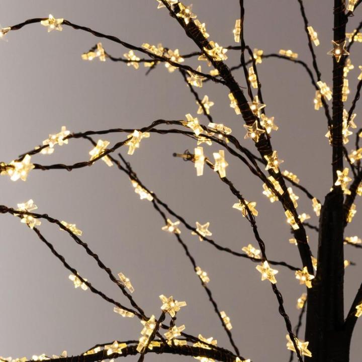 Led-boom 120 cm met 480 warmwitte leds, kunstkerstboom, lichtboom met stervormige lampen, decoratieve boom voor Kerstmis, flexibele takken, kerstdecoratie voor binnen en buiten, IP