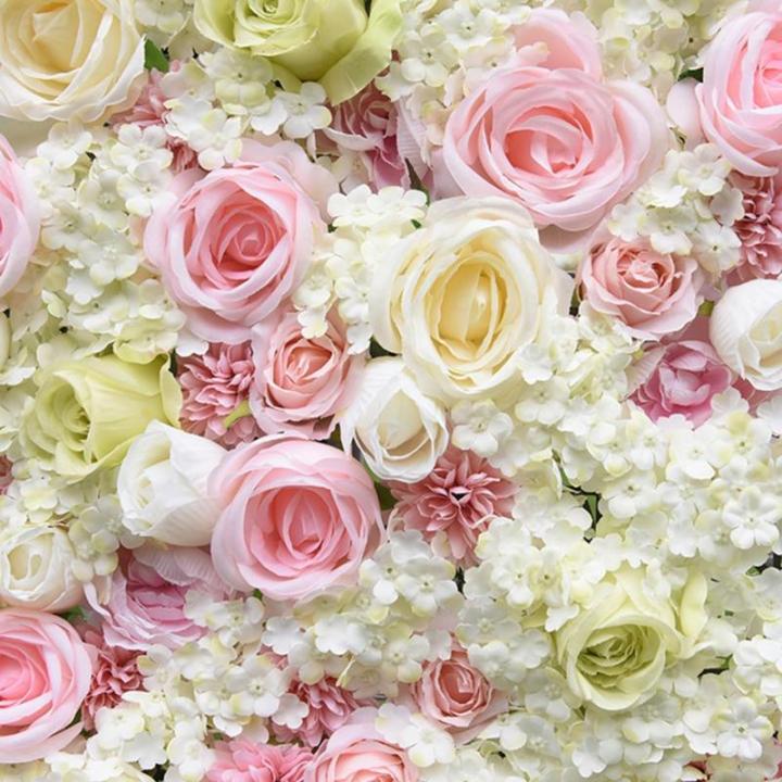Simulationsblumenwand, Blumenreihe, Hochzeitshintergrund, Blumenwandbild, Wand, Künstliche Blumendekoration, Rose, Künstliche Blumenwand Für Kulissen, Hochzeit, Wanddekoration, 