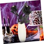 10St Schädel stieg Halloween-Wanddekorationen künstliche Seidenrosenblumen Halloween Halloween assecoires gefälschte Rose mit Halloween-Rosendekor Polyester