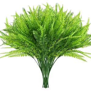 8 stuks kunstvarenplanten, , varenplanten, decoratieve planten, varen, zoals echt groen, voor tafeldecoratie, tuin, vaas, decoratie