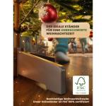 Kunstkerstboom [100% spuitgiet] - natuurgetrouwe dennenboom met stabiele punt | Premium Nordmann-spar incl. FSC-gecertificeerde houten standaard en scheurbestendige tas (met verlic