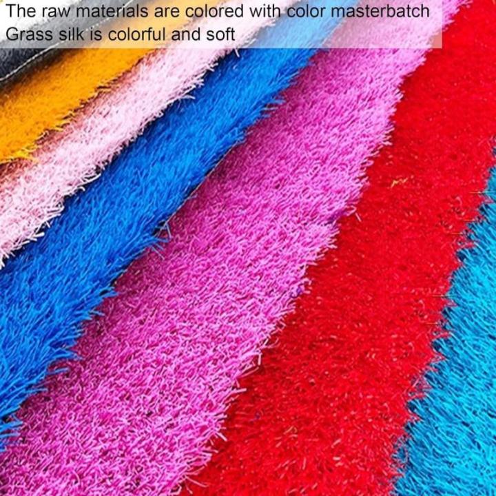 Kunstrasen für Garten und Haustiere, zuschneidbar, Spielmatte für Spielplätze und dekorativer Rasenteppich, synthetischer Kunstrasen (100 x 200 cm), Gelb (60 x 200 cm)