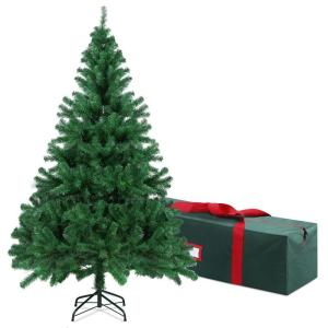 Kerstboom 185 cm, realistische kunstPVC PE 815 takken, eenvoudige montage, opvouwbaar, herbruikbaar, metalen standaard met kerstboom, opbergtas, decoratie voor binnen