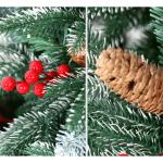 Künstlicher Weihnachts Kiefer Baum, künstliche Weihnachts Fichtenbäume, Weihnachtsdekoration mit Metallständer und dichten Zweigen, für die Dekoration im Innen- und Außenbere