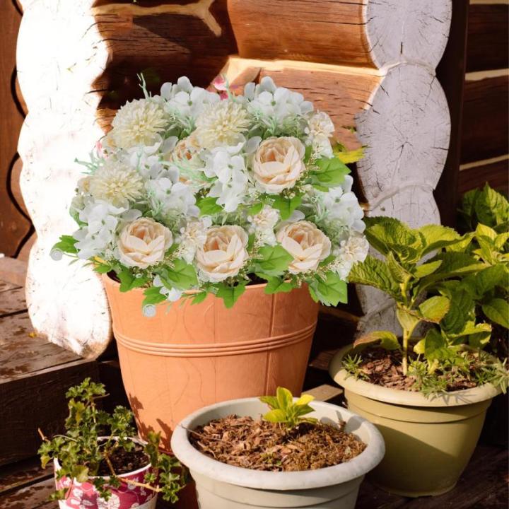 Artificial Flowers Pioenrozen, kunstbloemen, decoratie, bruiloft, boeket, , kunstbloemen, echt gevoel, wit boeket 1013