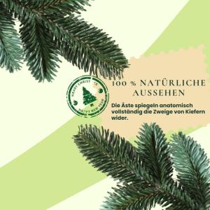 Kunstkerstboom, 180 cm, premium dennenboom, kunstkerstboom, 100% spuitgietwerk, kerstboom met standaard van natuurlijk hout, made in EU, kunstkerstboom
