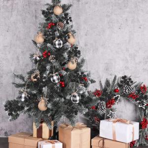 Kunstzwarte bessen van 18 cm, voor kerstboom, decoratie, hulstbessen, takken, decoraties voor Kerstmis, thuis, hulstbessen voor handwerk, winter, vakantie, bruiloft, decoratie, 20 