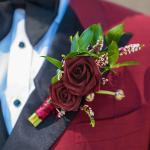 50 Stück Künstliche Rosen Burgunderrot Kunstblumen Dunkelrote Rosen für Dekorationen, Schaumstoff-Rose mit Stielen für DIY Hochzeitssträuße Tafelaufsätze Valentinstag Mutter