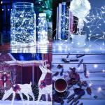 Lichtslingers Koperdraad 20M 200 LED Kerstverlichting Waterdicht 8 Modi Lichtgevende Kettingen Buiten Kerstboom Decoratie Tuin Thuis Feest Bruiloft, Koel Wit