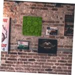 6 stuks gesimuleerde mosschuim, tastetische kamerdecoratie, namaakmosbordornamenten, tapijten, tegel, kunstmatige mosplaat, voor binnen, moswand, vloer, gazon, rotsen