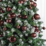 bruine kerstbalornamenten voor kerstversiering - 36 stuks kerstboom onbreekbare ornamenten met ophanglus voor vakantie- en feestdecoratie (combo van 6 stijlen in 3 maten)