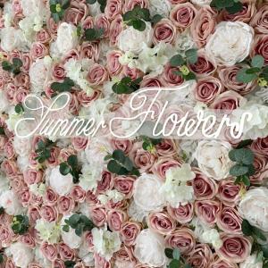 Champagner-Rosen, Weiße Blumen, Künstliche Blumen-Wandpaneele, Künstliche Hortensien-Rosenblüten Aus Seide, Hochzeit, Party, Süßigkeiten, Wand, Schaufenster, Festlicher Blume