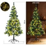Kerstdecoratie: kerstboom met vloerstandaard, 180 cm, 364 takken, 240 leds (kunstkerst led, dennenboom)